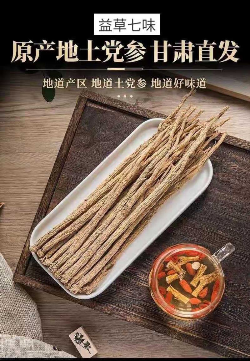 甘肃岷县原产地无硫精品党参大条全个
