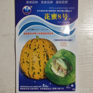 花蜜8号甜瓜种子中早熟品种含糖量18度以上种子