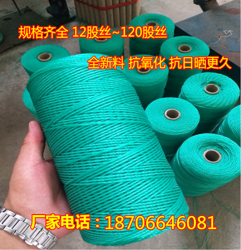 绿色绳子大棚压膜绳捆绑封车绳吊秧线耐磨抗氧化