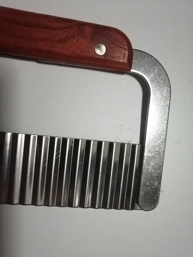 创意厨房家居波浪土豆刀切波浪刀土豆波纹刀不锈钢木柄土豆切