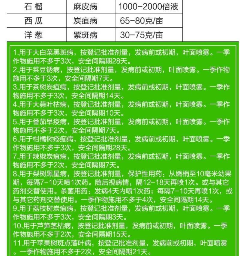 先正达世高10%苯醚甲环唑黑星病叶斑病斑点落叶病杀菌剂