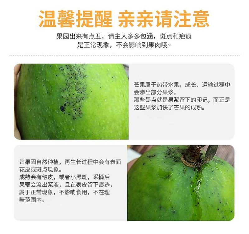 京东包邮-海南树上熟金煌芒，精品金煌芒，净重8斤