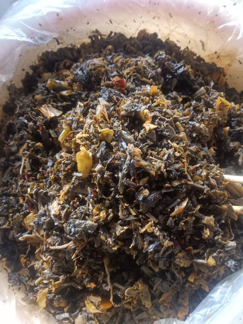 云南普洱干黄腌菜_农家腌菜