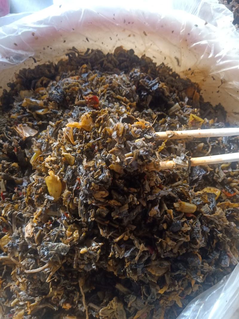 云南普洱干黄腌菜_农家腌菜