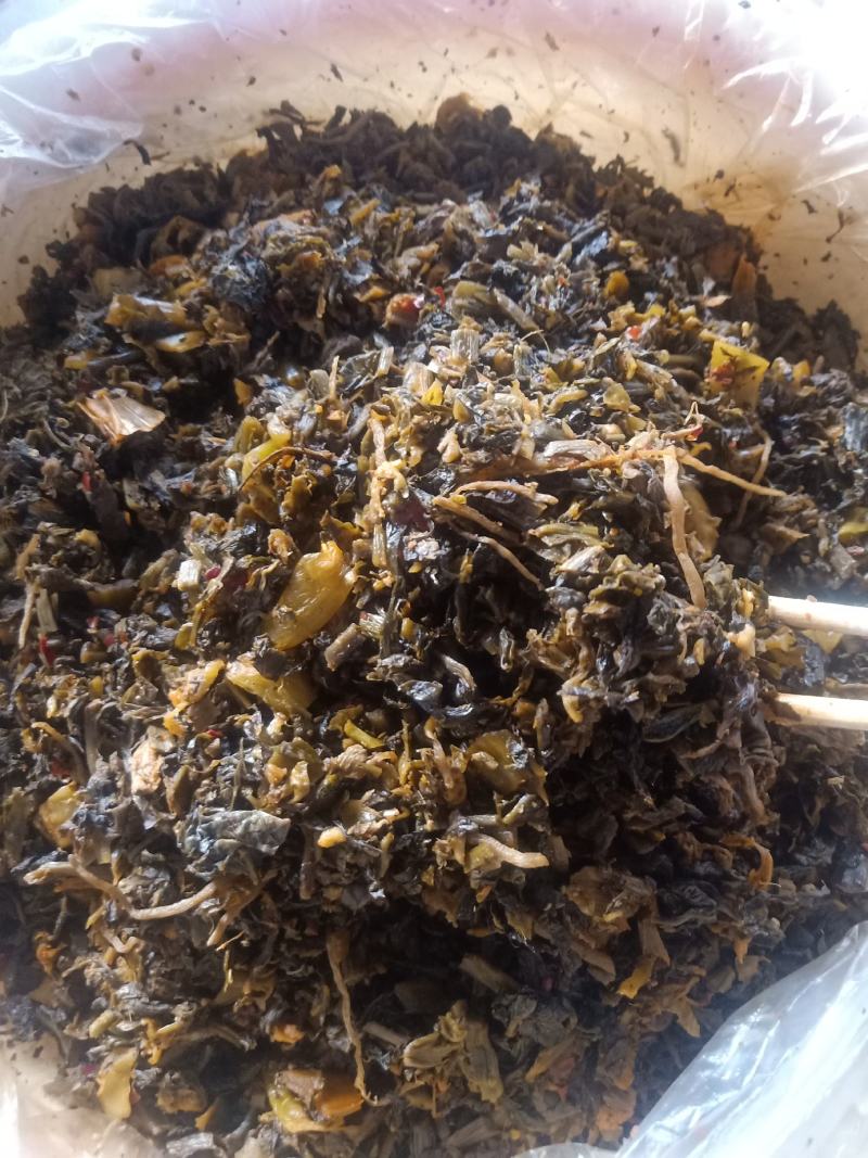 云南普洱干黄腌菜_农家腌菜