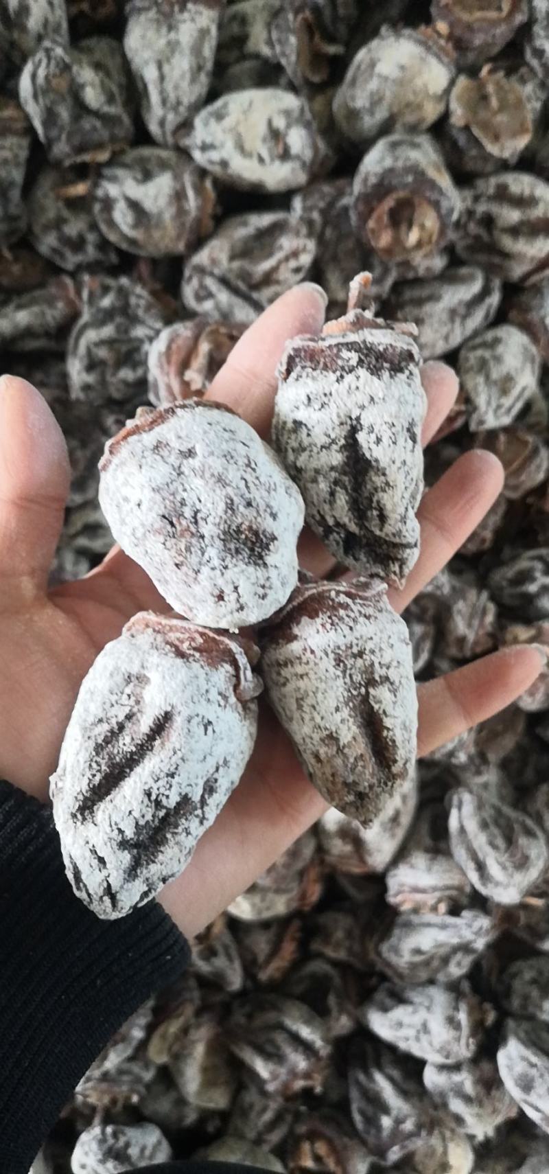 特级白霜尖头柿饼吊柿饼