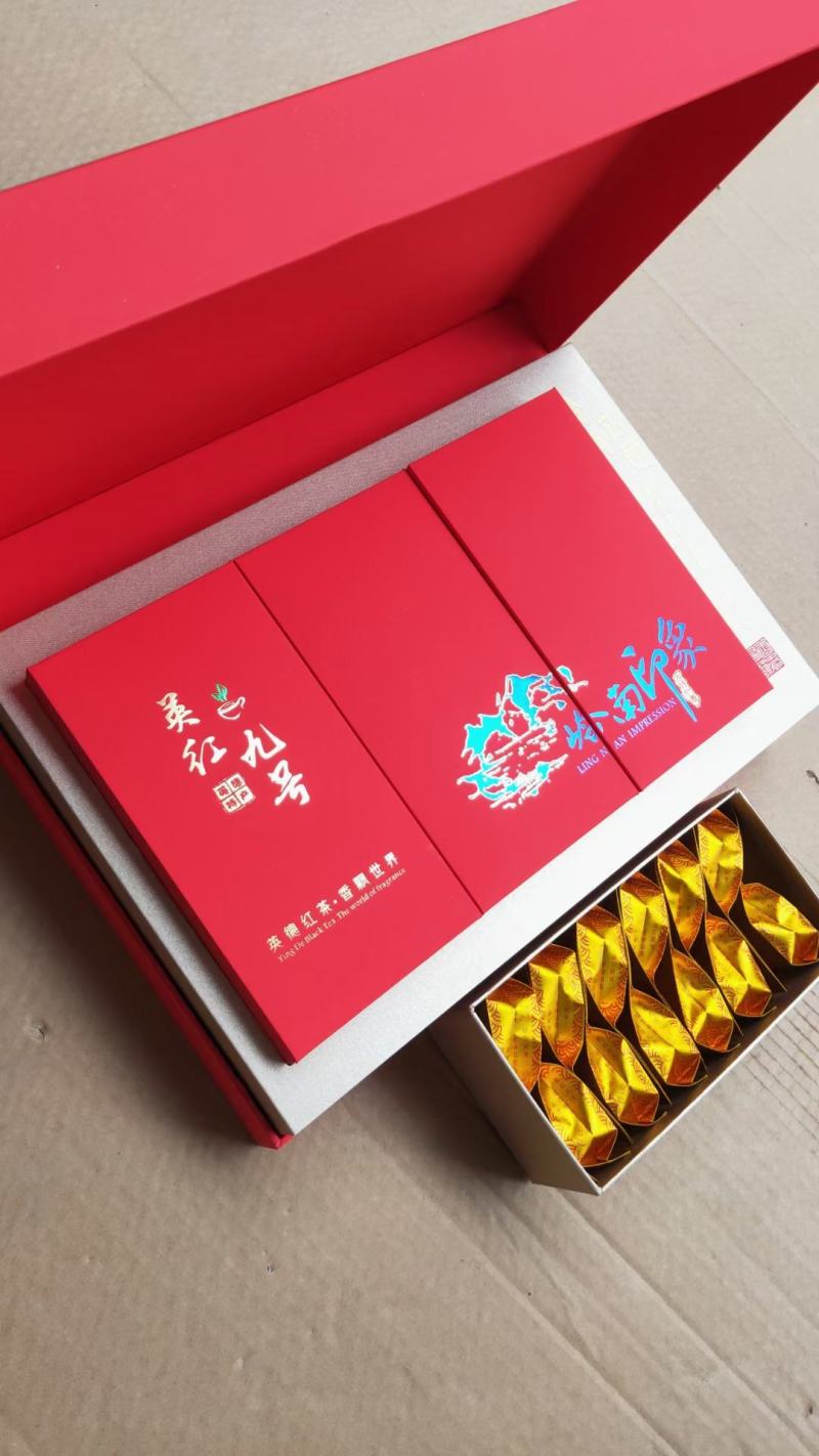 正宗英德红茶英红九号袋泡礼盒装广东特产功夫茶250g/盒