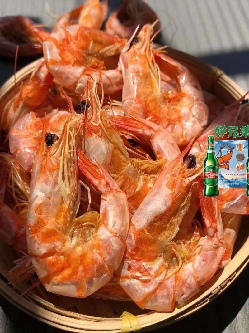软壳虾白虾对虾虾干烤虾淡干活虾现烤好吃补钙
