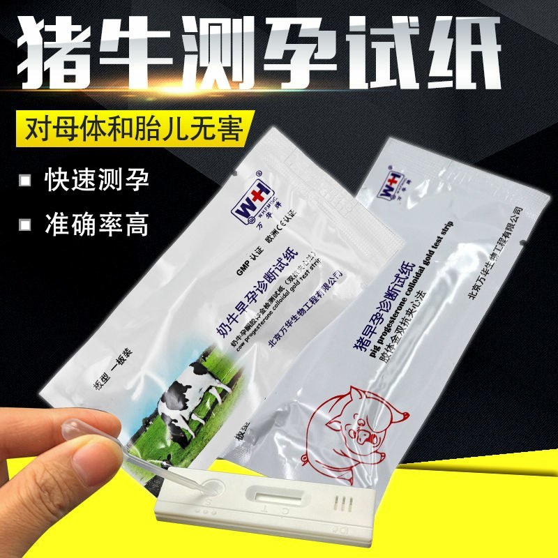 兽用测孕纸牛用验孕试纸母猪测试试纸奶牛怀孕检测卡猪用早孕
