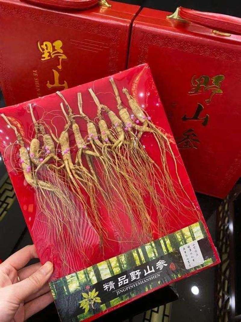 热卖《长白林下参》皮盒高端礼品林下参虽手礼