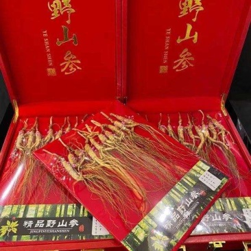 热卖《长白林下参》皮盒高端礼品林下参虽手礼