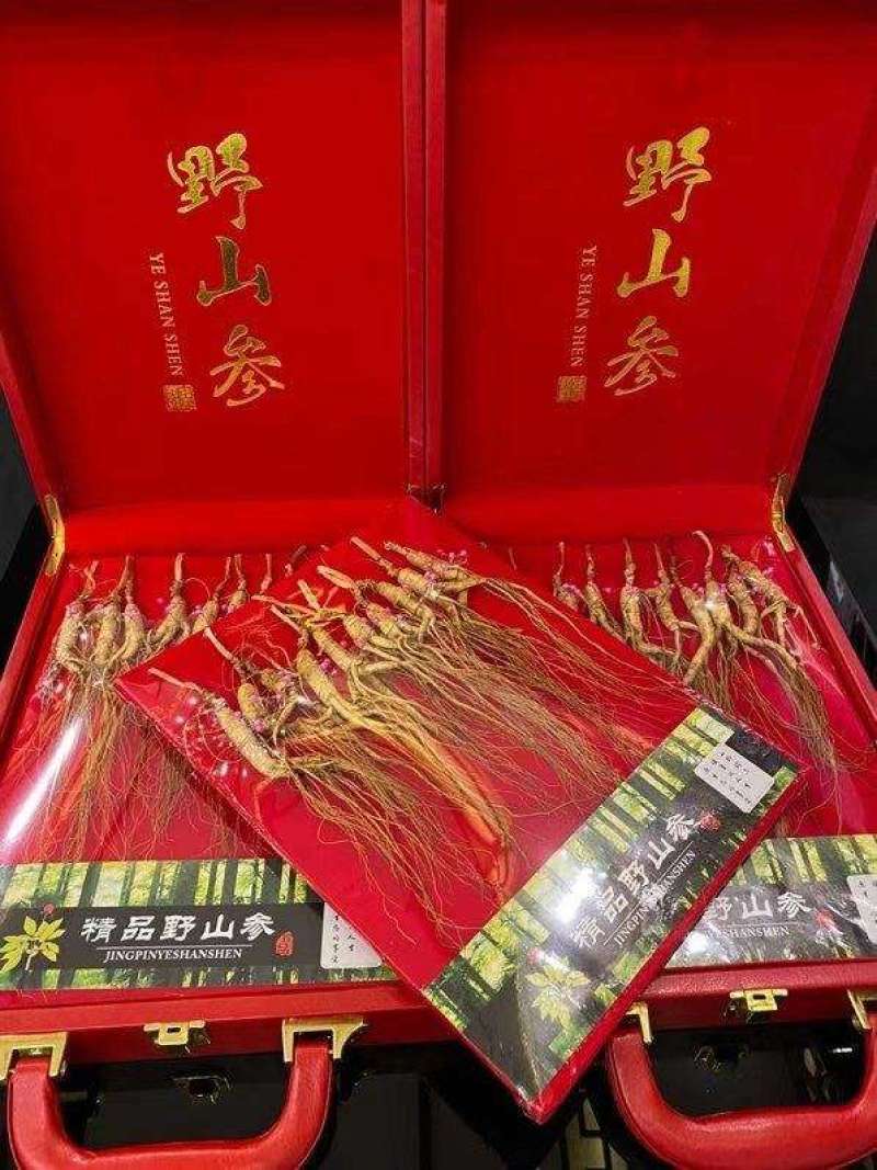 热卖《长白林下参》皮盒高端礼品林下参虽手礼