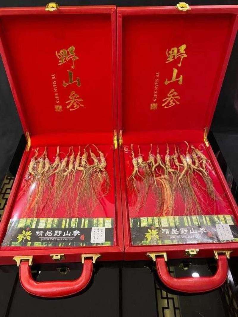 热卖《长白林下参》皮盒高端礼品林下参虽手礼