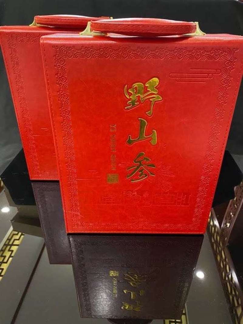热卖《长白林下参》皮盒高端礼品林下参虽手礼
