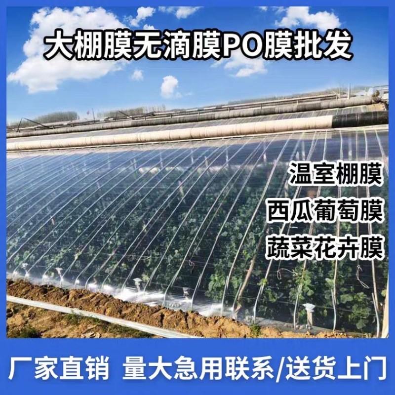 厂家直销大棚膜全新无滴po膜防雾蔬菜益生菌抗老化大棚膜