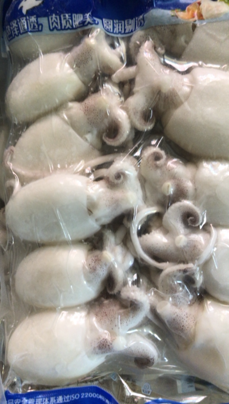 墨鱼仔去皮去内脏墨鱼仔火锅食材目鱼仔章鱼仔