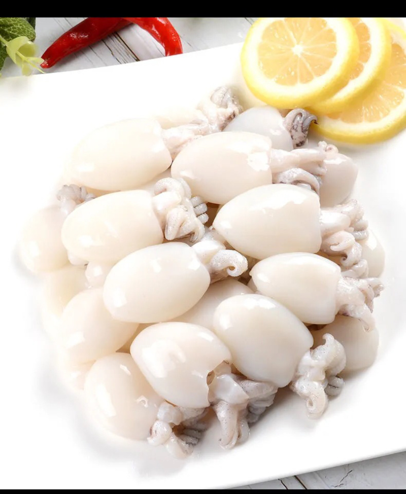墨鱼仔去皮去内脏墨鱼仔火锅食材目鱼仔章鱼仔