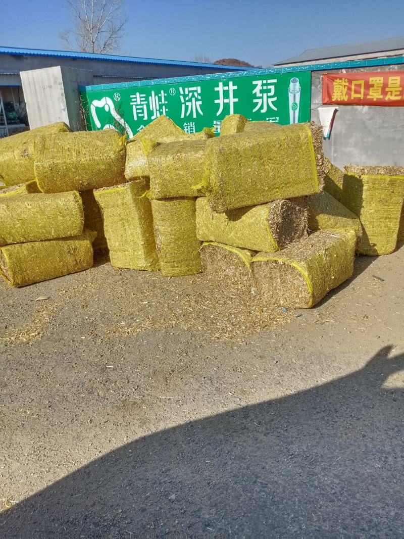 牛饲料，草垛，玉米秸秆。