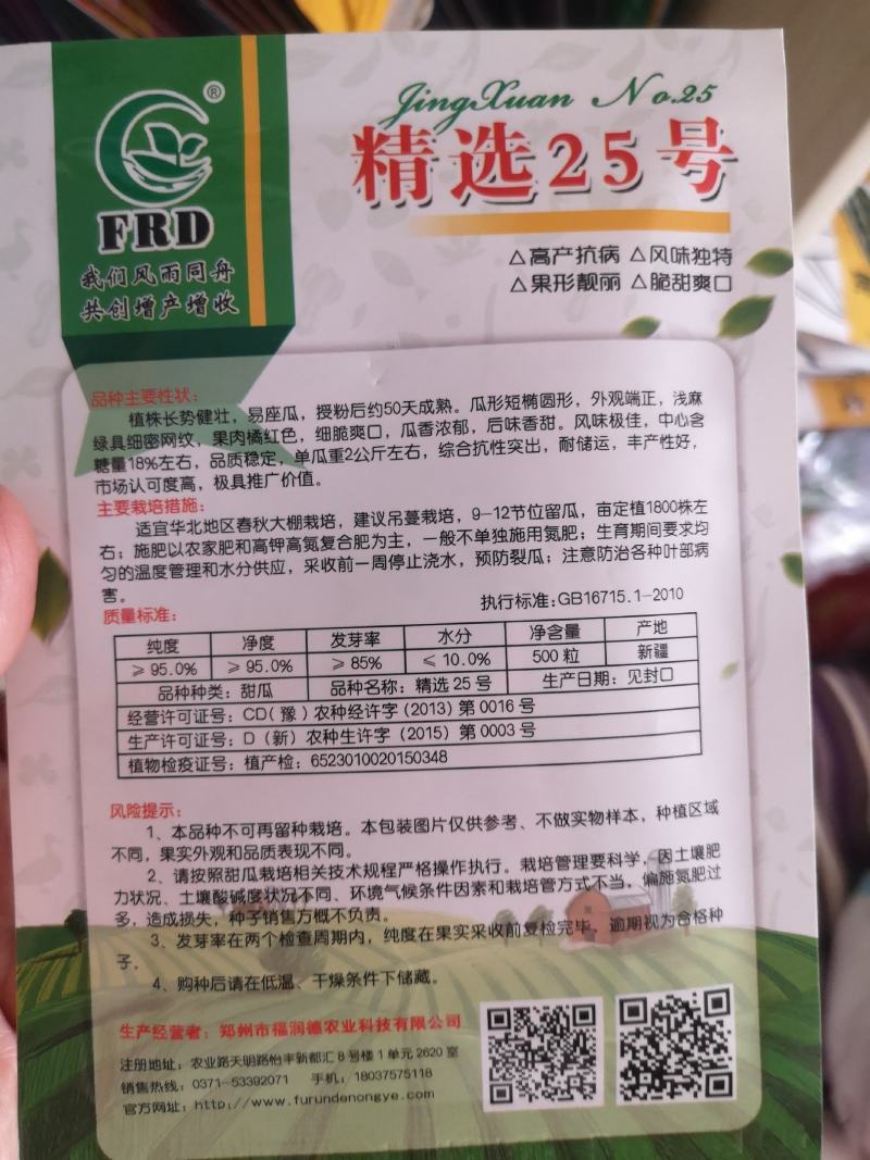 哈密瓜种子网纹甜瓜种子肉质甜脆抗裂性强抗病性强