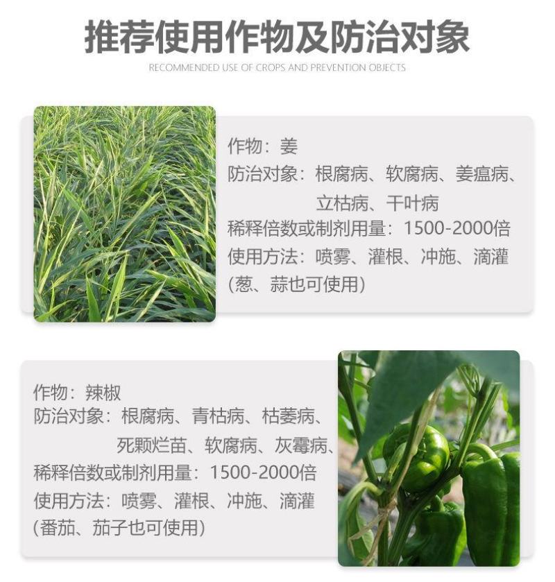 恶霉灵乙蒜素死苗烂根炭疽立枯枯萎病根腐病白绢杀菌剂