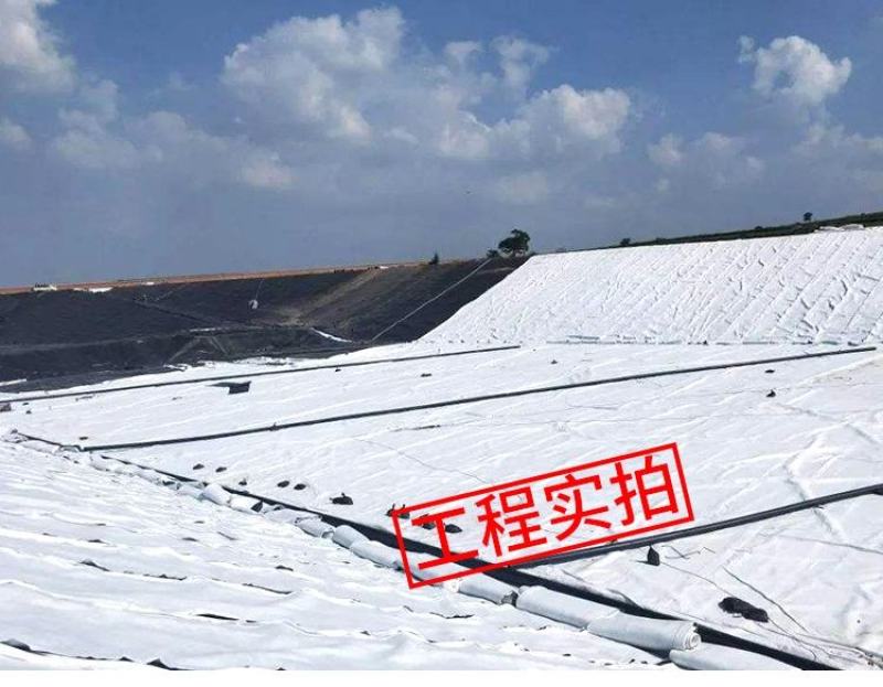 河道防渗土工布土工膜景观人工湖防水两布一膜鱼塘养殖