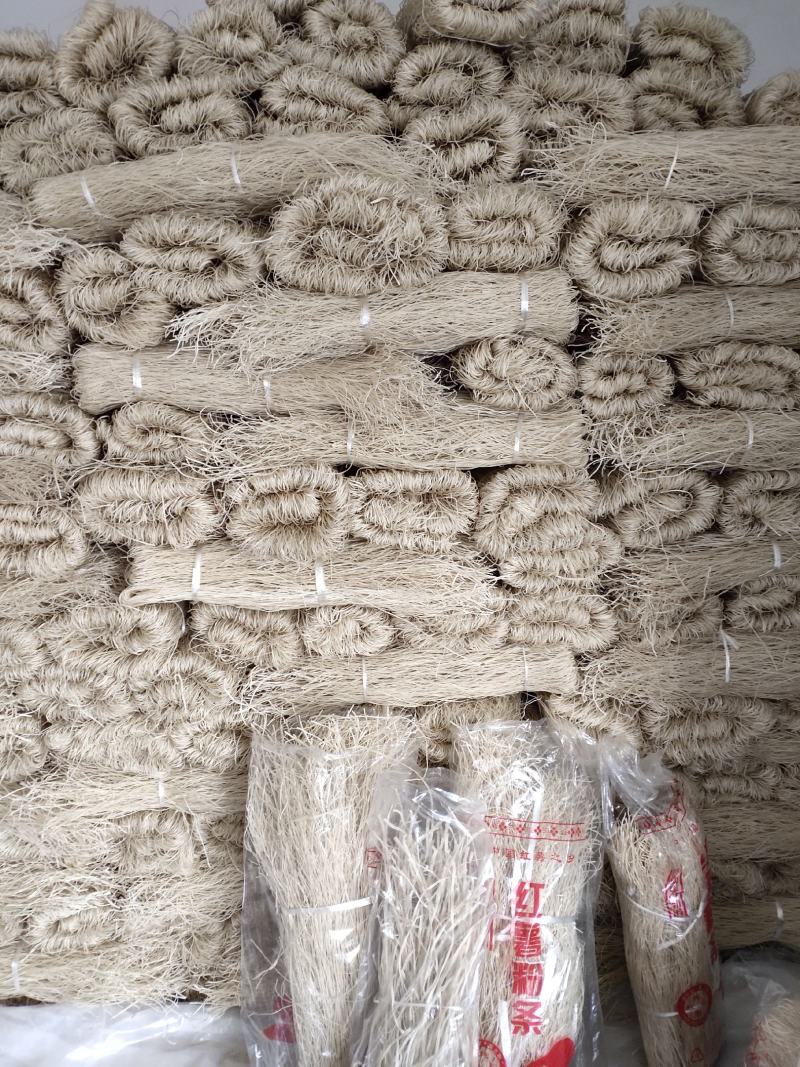 纯手工制作纯白薯粉条，自然风干
