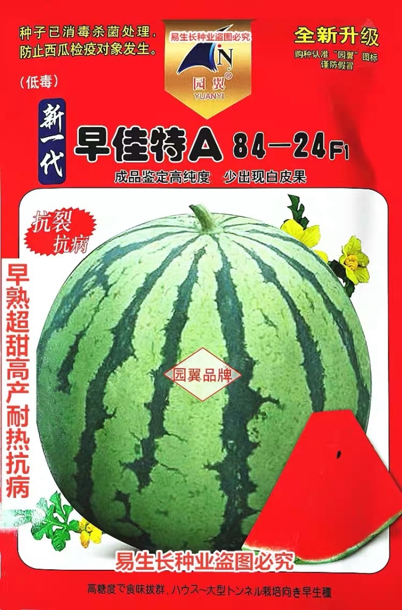 早佳8424麒麟西瓜种子无籽南方四季特大巨型西瓜种籽