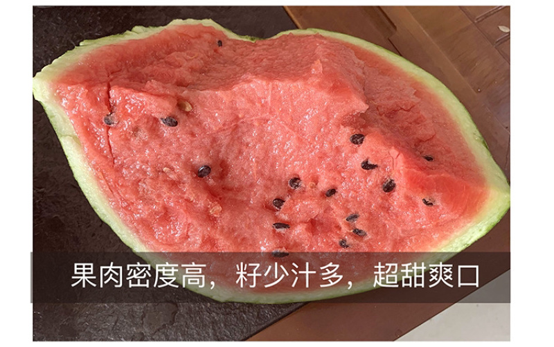 甜王西瓜种子高产四季麒麟早熟超特大红瓤耐裂薄皮盖世西瓜