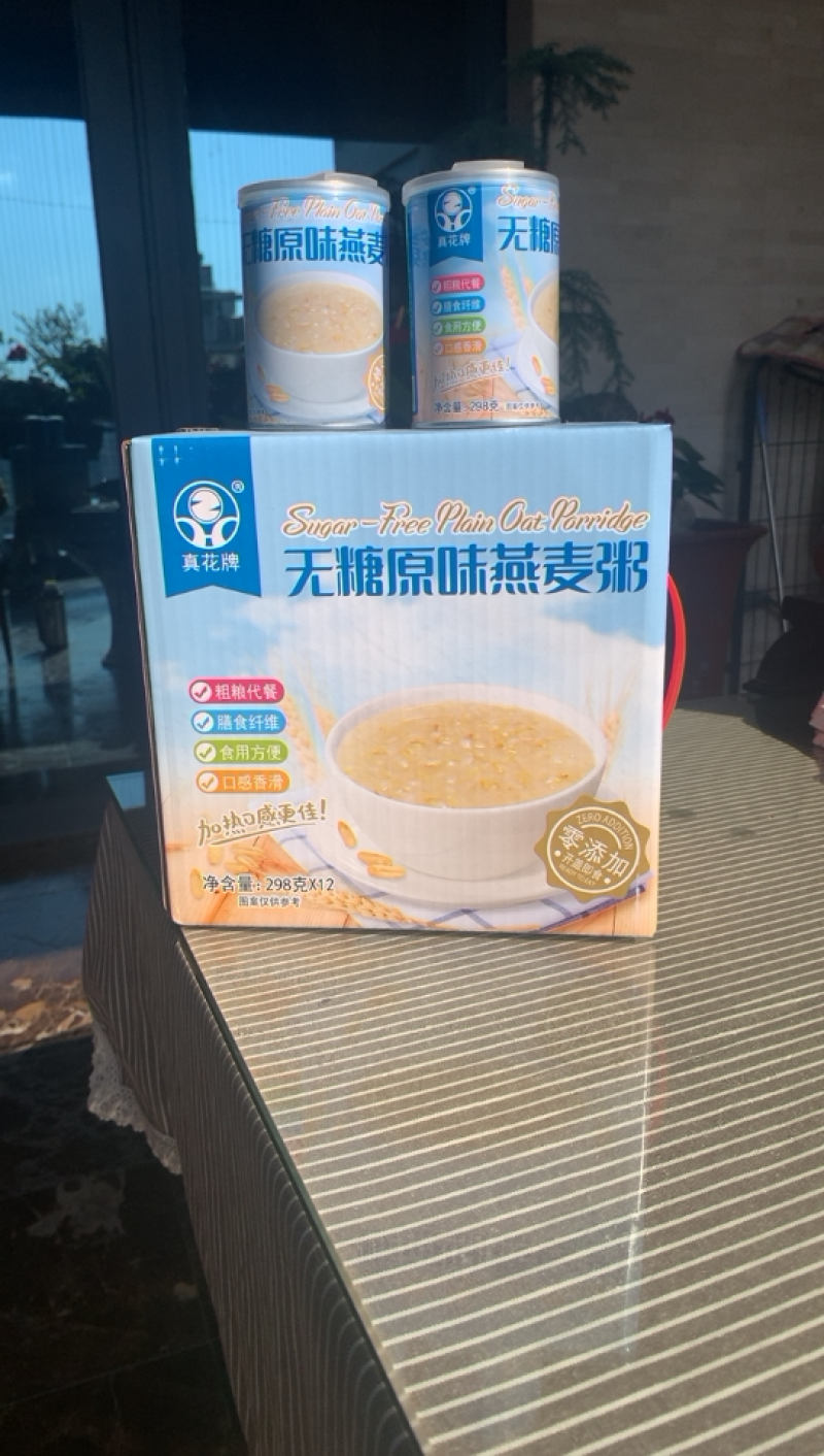 无糖原味燕麦粥、一罐298g、一件12罐