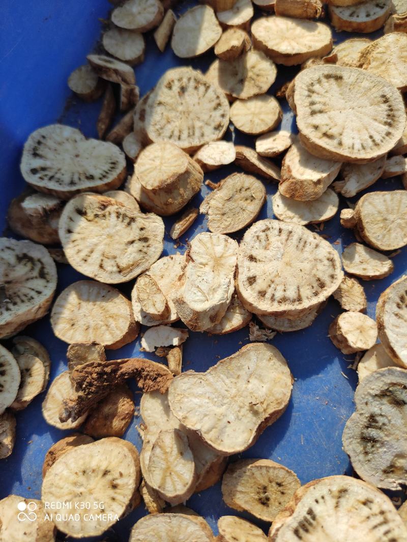 中药根茎类:手工切片，太阳晒干无硫粉防己片