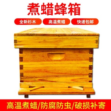 中蜂箱蜜蜂蜂箱养蜂工具专用养蜂箱煮蜡双层蜂箱标准十框