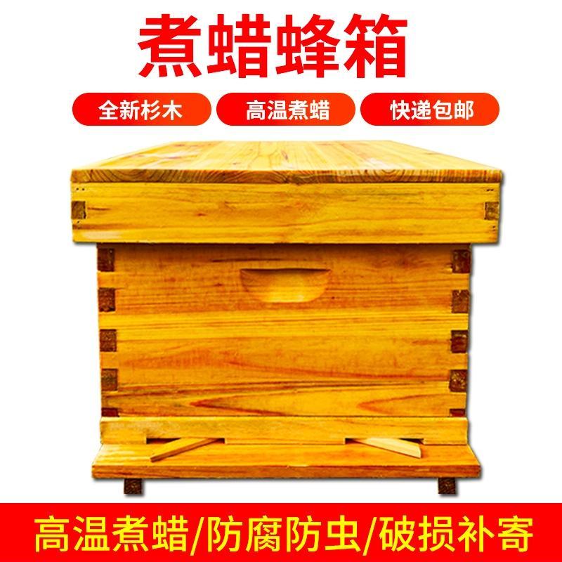 中蜂箱蜜蜂蜂箱养蜂工具专用养蜂箱煮蜡双层蜂箱标准十框