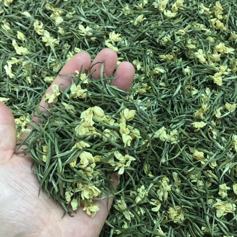 【一件代发】茉莉雪竹芽头肥壮，香气浓郁，茶条索紧细如针