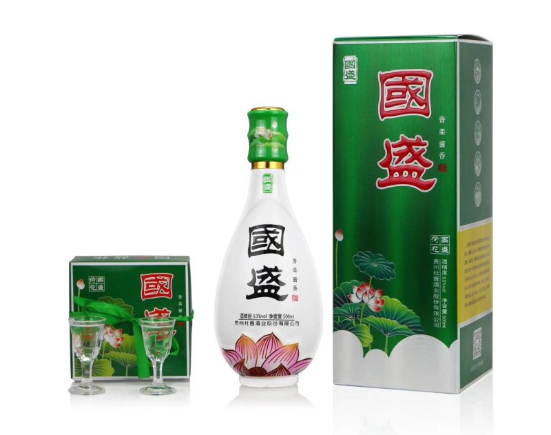 杜酱國盛何花酒53度酱香型白酒茅台镇纯粮坤沙老酒