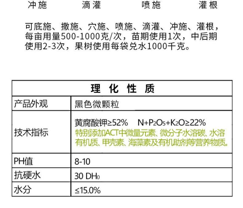 矿源黄腐酸钾、微颗粒剂型