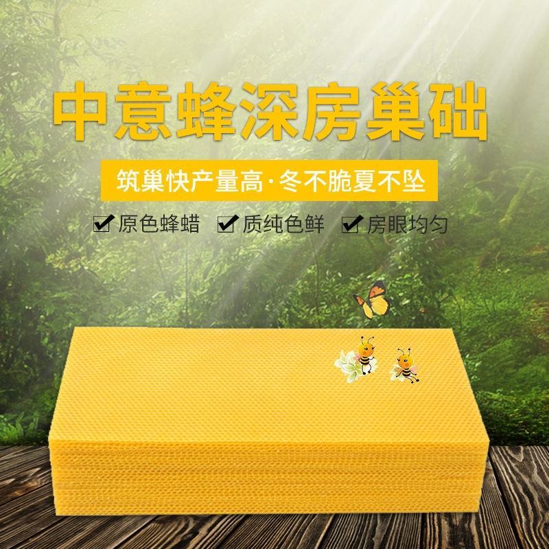蜜蜂巢础中蜂意蜂中锋中峰巢基蜂蜡蜡皮蜂脾巢脾巢框养蜂蜂箱