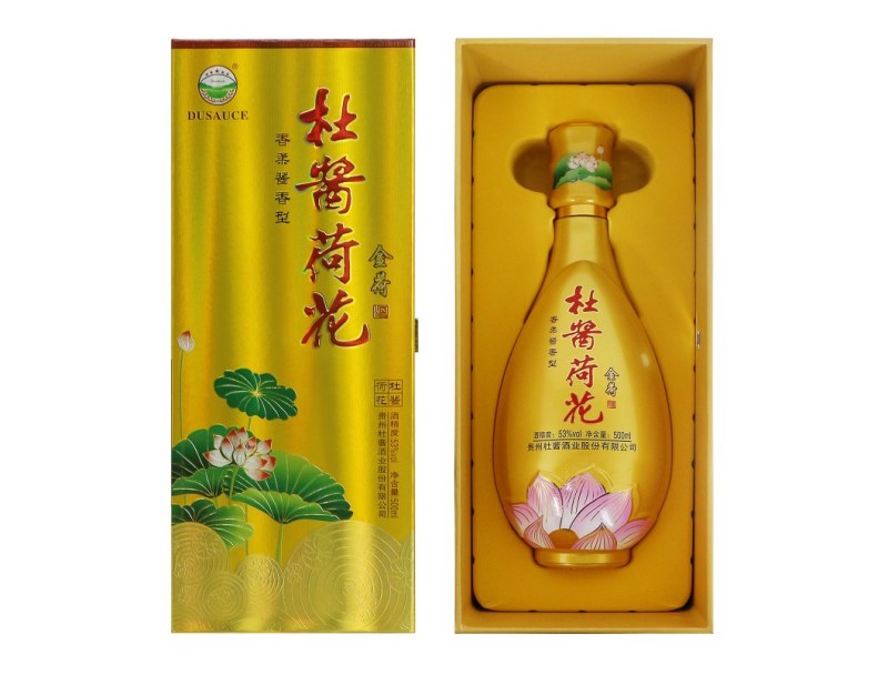 杜酱荷花（金荷）53度酱香型白酒茅台镇原产地高粱酒