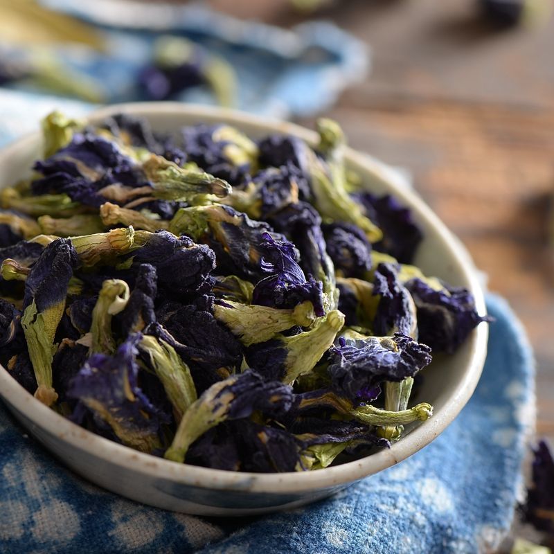 精品蓝蝴蝶正宗泰国蝶豆花蓝色妖姬蓝蝴蝶花茶