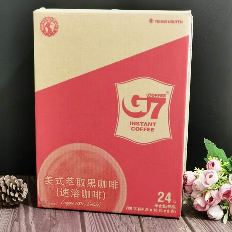 越南咖啡G7黑咖啡15条装美式无蔗糖速溶咖啡粉