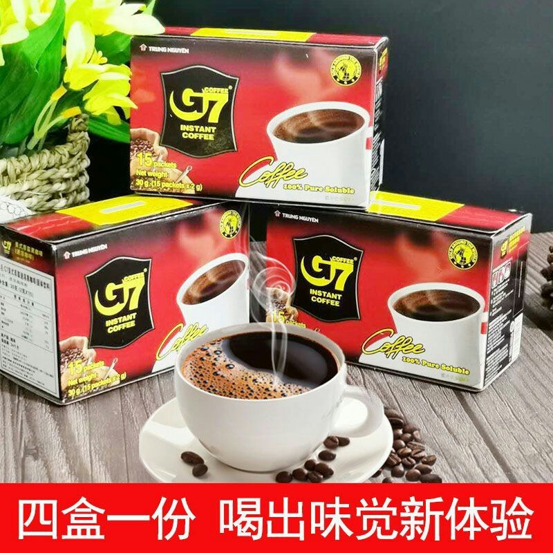 越南咖啡G7黑咖啡15条装美式无蔗糖速溶咖啡粉