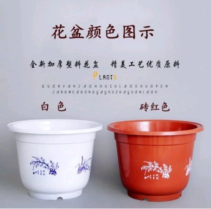 花盆塑料花盆白色红色加厚花盆《要托盘联系客服》