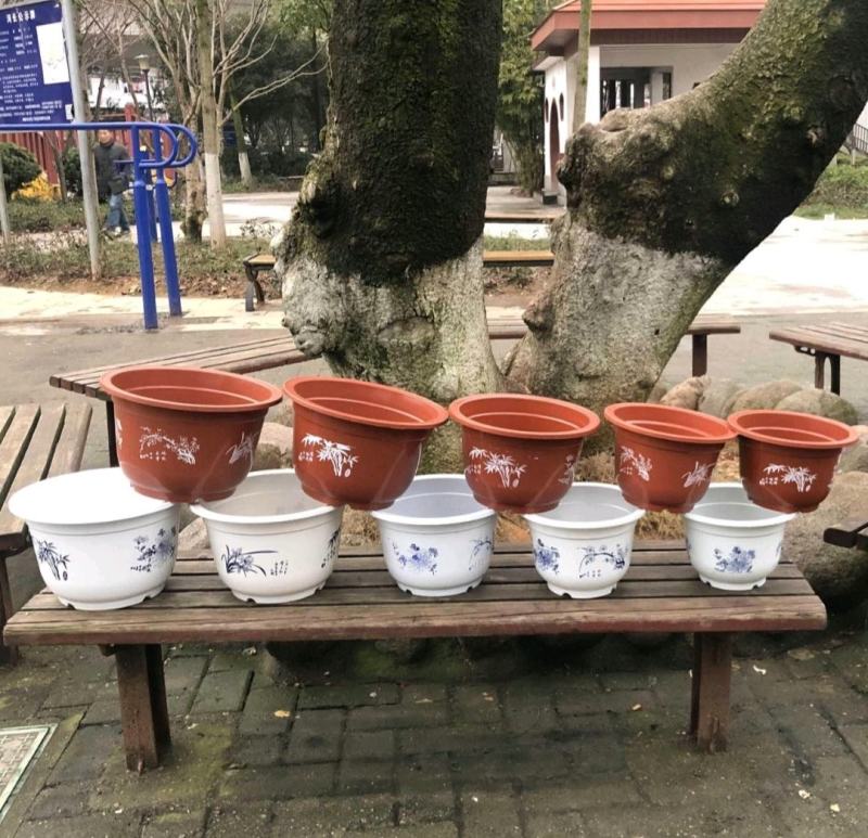 花盆塑料花盆白色红色加厚花盆《要托盘联系客服》