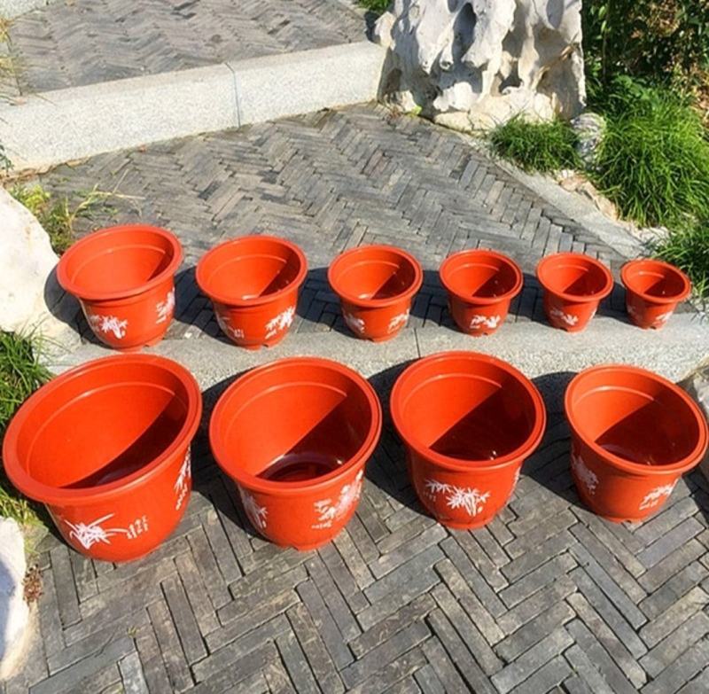 花盆塑料花盆白色红色加厚花盆《要托盘联系客服》