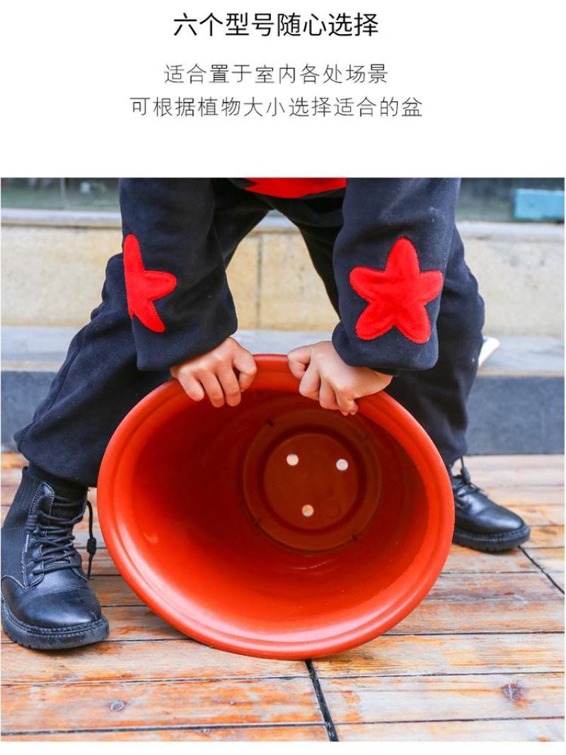 新款加厚仿陶瓷复古花盆塑料中国风印花树脂特大号特价果树盆