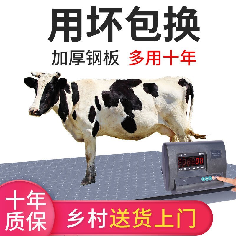 （包邮）电子小地磅家用小型称猪称牛2吨1吨5吨带围栏1-