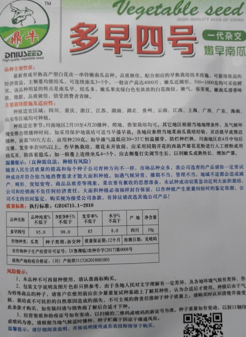 小南瓜种子多早四号漂亮的白花皮开花早抗病高产