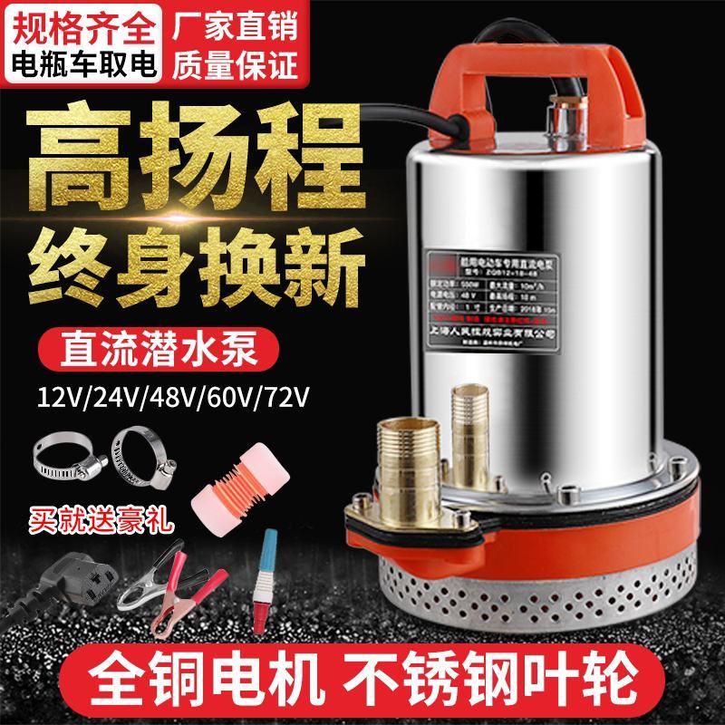 直流电动48v60V潜水泵深井潜水泵浇菜园园林树木潜水泵