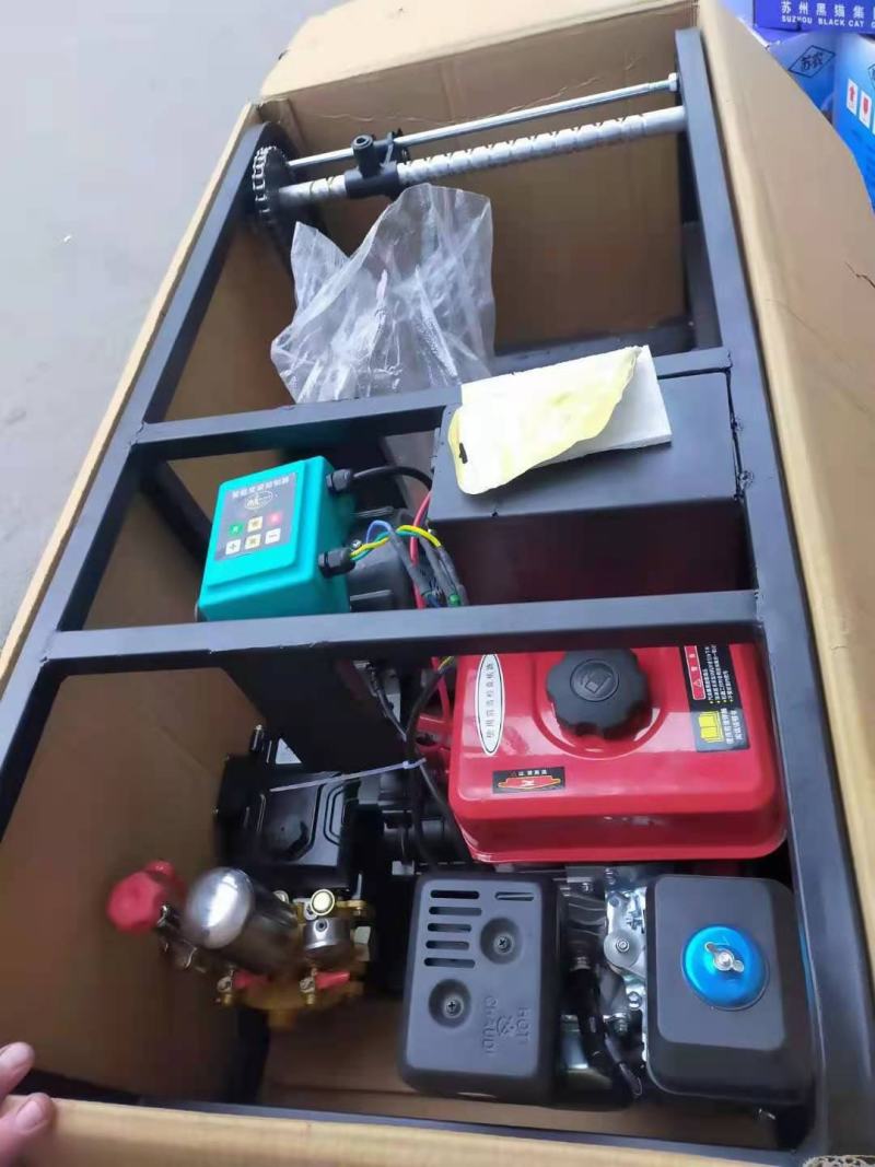 电启动汽油全自动遥控收放管自动排管，高压打药机可自动收管