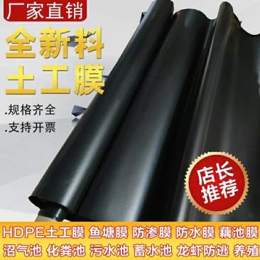 黑色塑料膜加厚养殖膜鱼塘防渗膜鱼池防水布藕池防渗膜土工膜