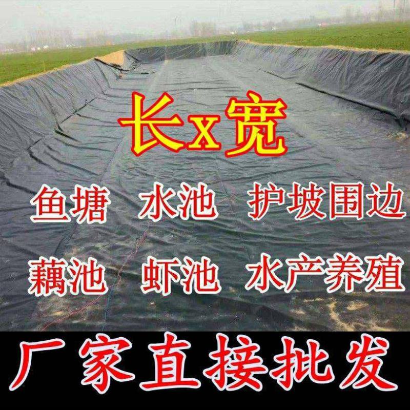 黑色塑料膜加厚养殖膜鱼塘防渗膜鱼池防水布藕池防渗膜土工膜